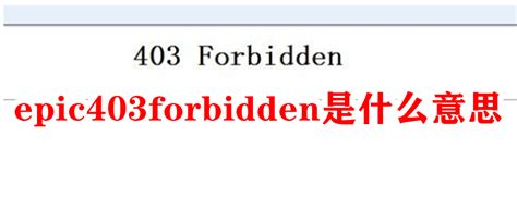 403forbidden什么意思