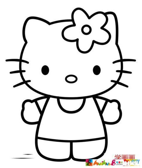Hello Kitty简笔画打印 图文