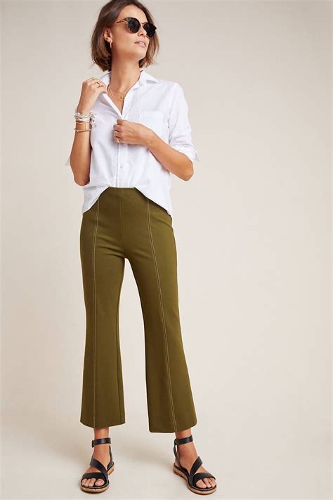 green autumn trousers
