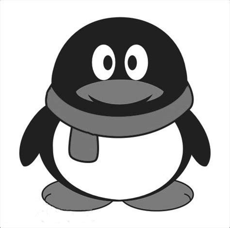 qq企鹅图片黑白