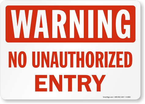 unauthorized entry