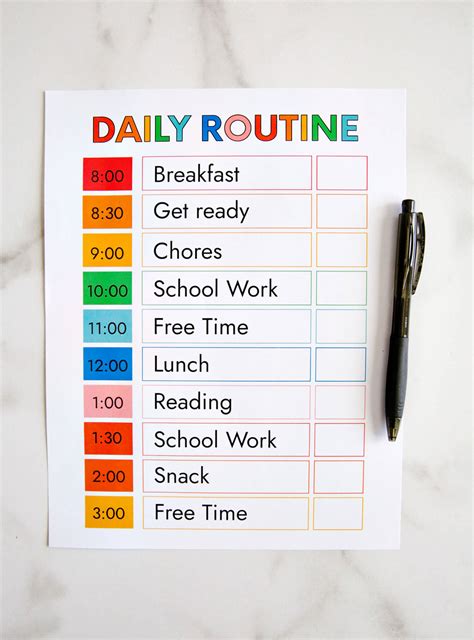 what is your daily timetable