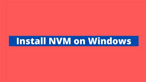 windows nvm